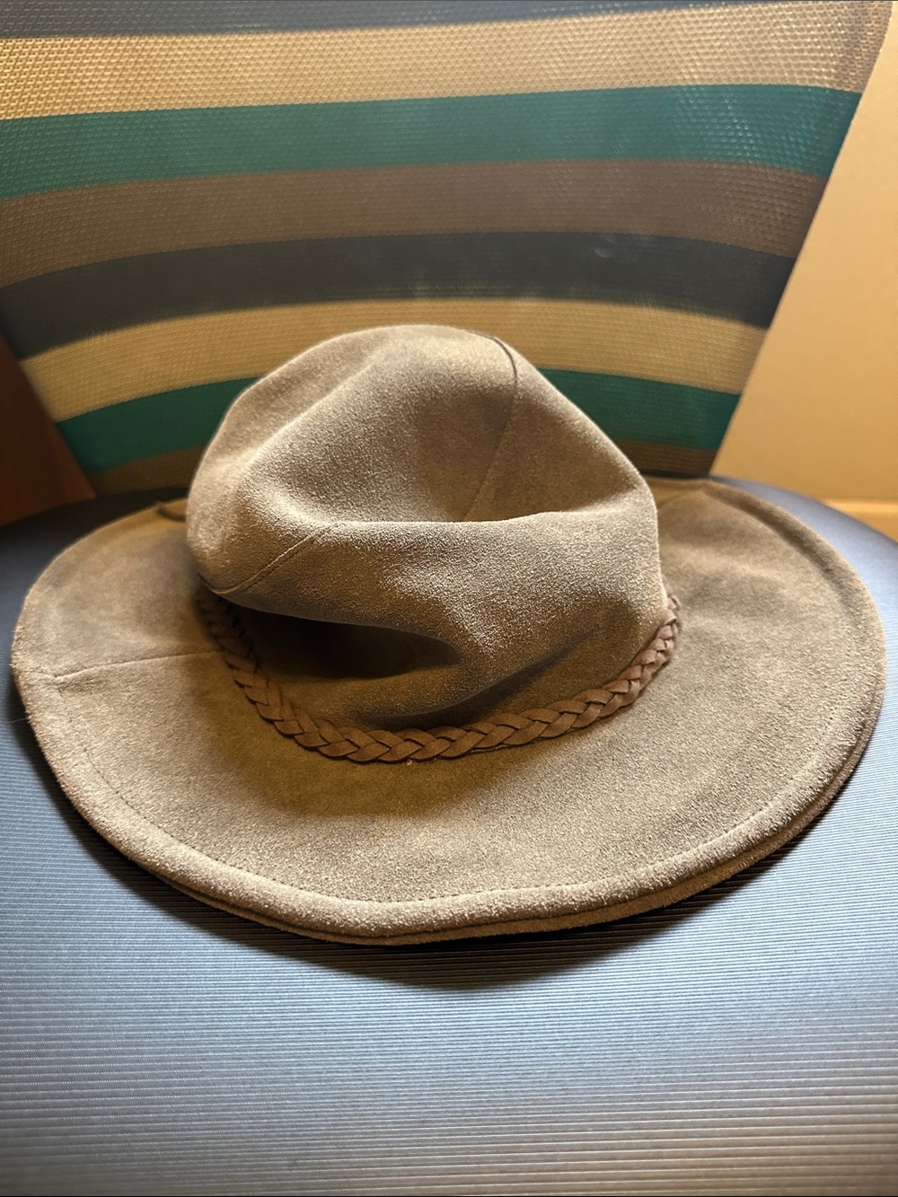 Free People Women's Genuine Suede Floppy Gray Hat GUC
